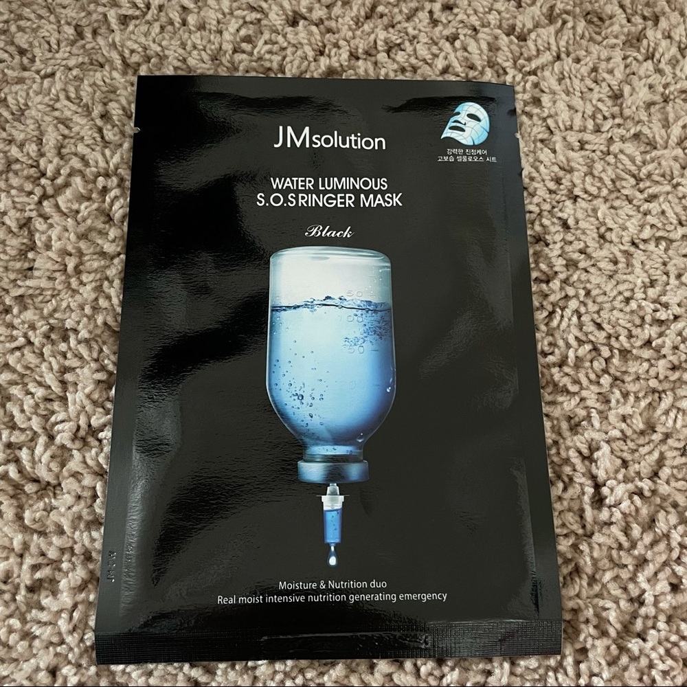 JM Solution Water Luminous S.O.S Ringer Mask Black (pack of 5)